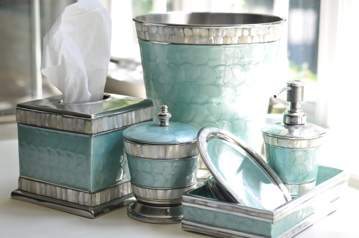 Aqua Covered Canister C55600