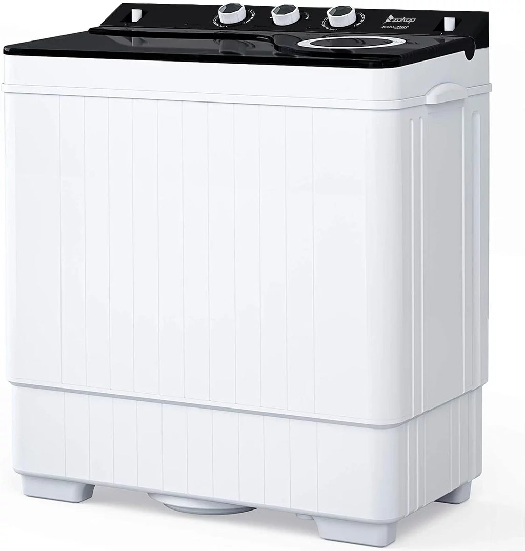 26Lbs Semi-automatic Twin Tub Washing Machine with Built-in Drain Pump P38122