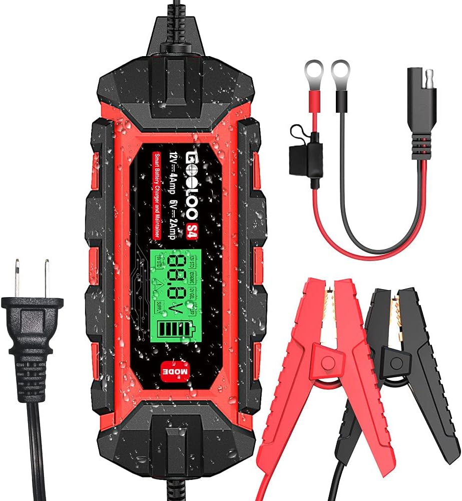 4-Amp 12V/4A Car Battery Charger Maintainer, Pack of 2 C78061