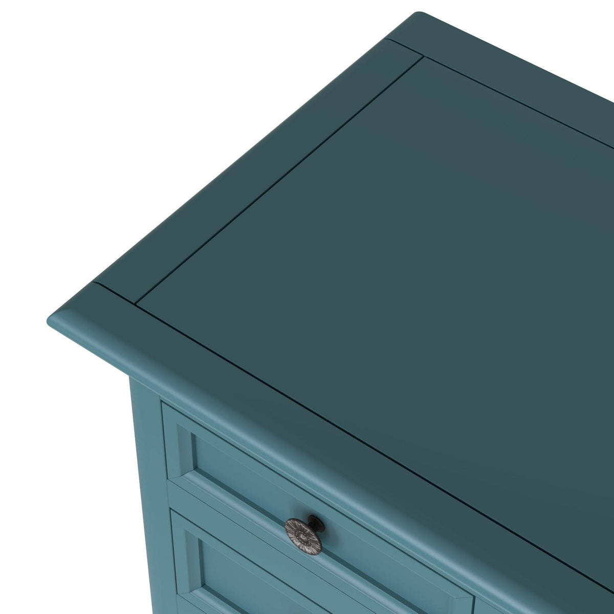 Green Wood Console Table with 6 Drawer and 1 Cabinet and 1 Shelf S390
