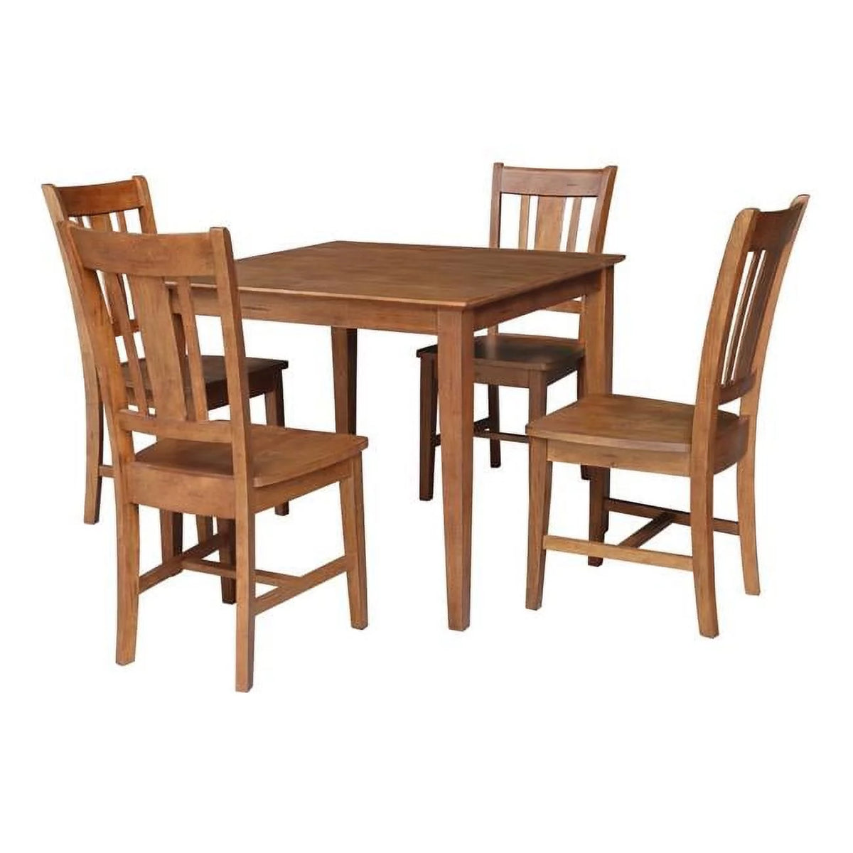 Solid Wood 5 Piece Dining Table with 4 Splatback Chairs H60229