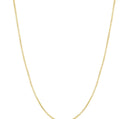 18k Yellow Gold Plated Sterling Silver 1.5mm Round Box Chain Necklace F7810