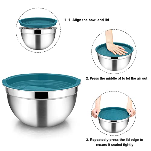 Stainless Steel Nesting Mixing Bowl Set of 5 F155045
