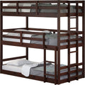 Dark Cappuccino Kids Triple Bunk Bed G60247
