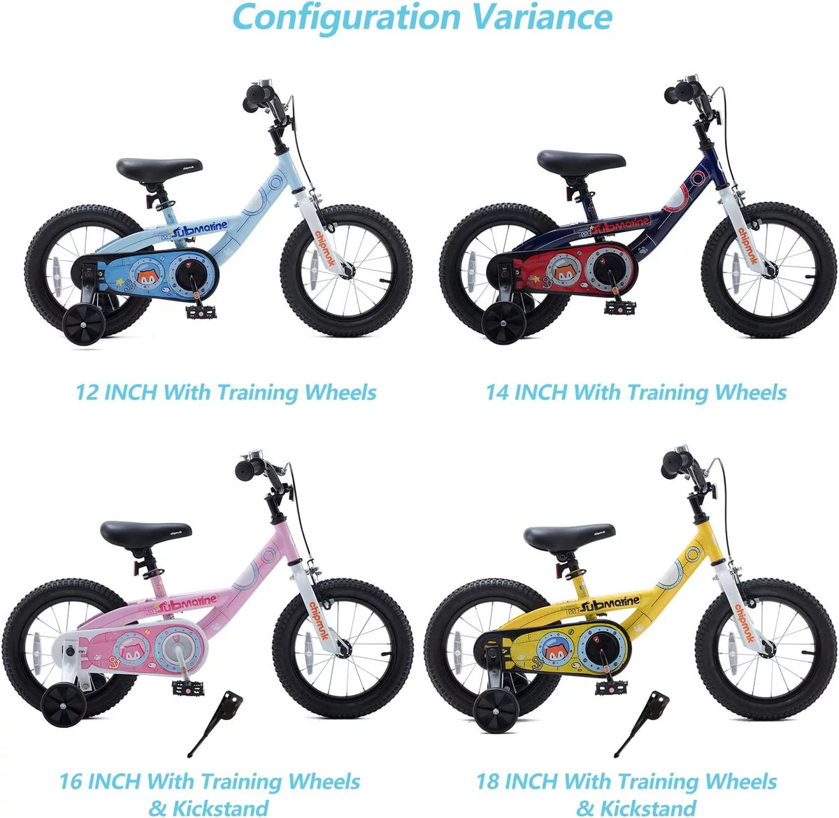 18 In Blue Steel Bike with Kickstand L266