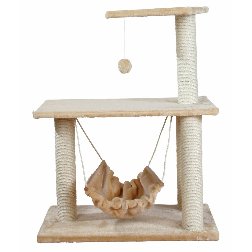 Beige Cat Scratching Post with Hammock X68988