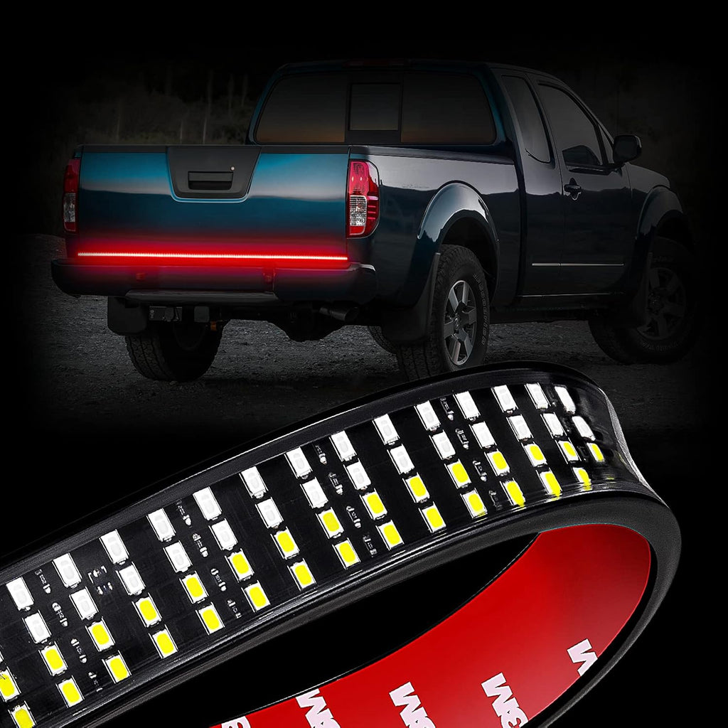 60 Inch Quad Row LED Truck Bed Light Strip, Red Brake/Running, Pack of 2 K4051