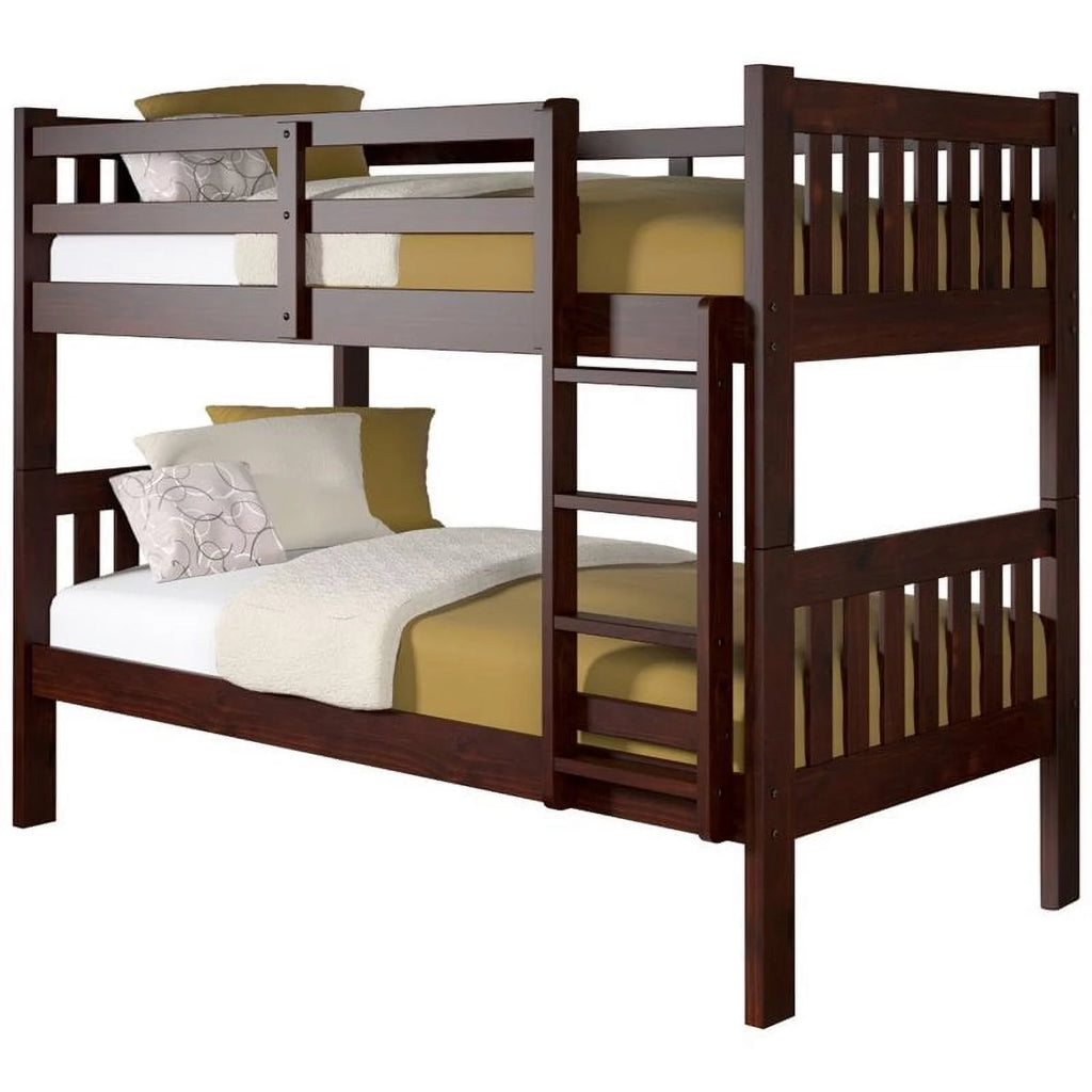 Twin Over Twin Solid Wood Bunk Bed O679418