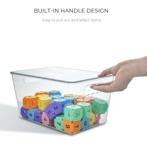 6 Pack Clear Plastic Stackable Storage Bins with Lids X9466