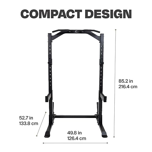 Half Rack with J-Hooks, Pull Up Bar & Weight Storage F894873