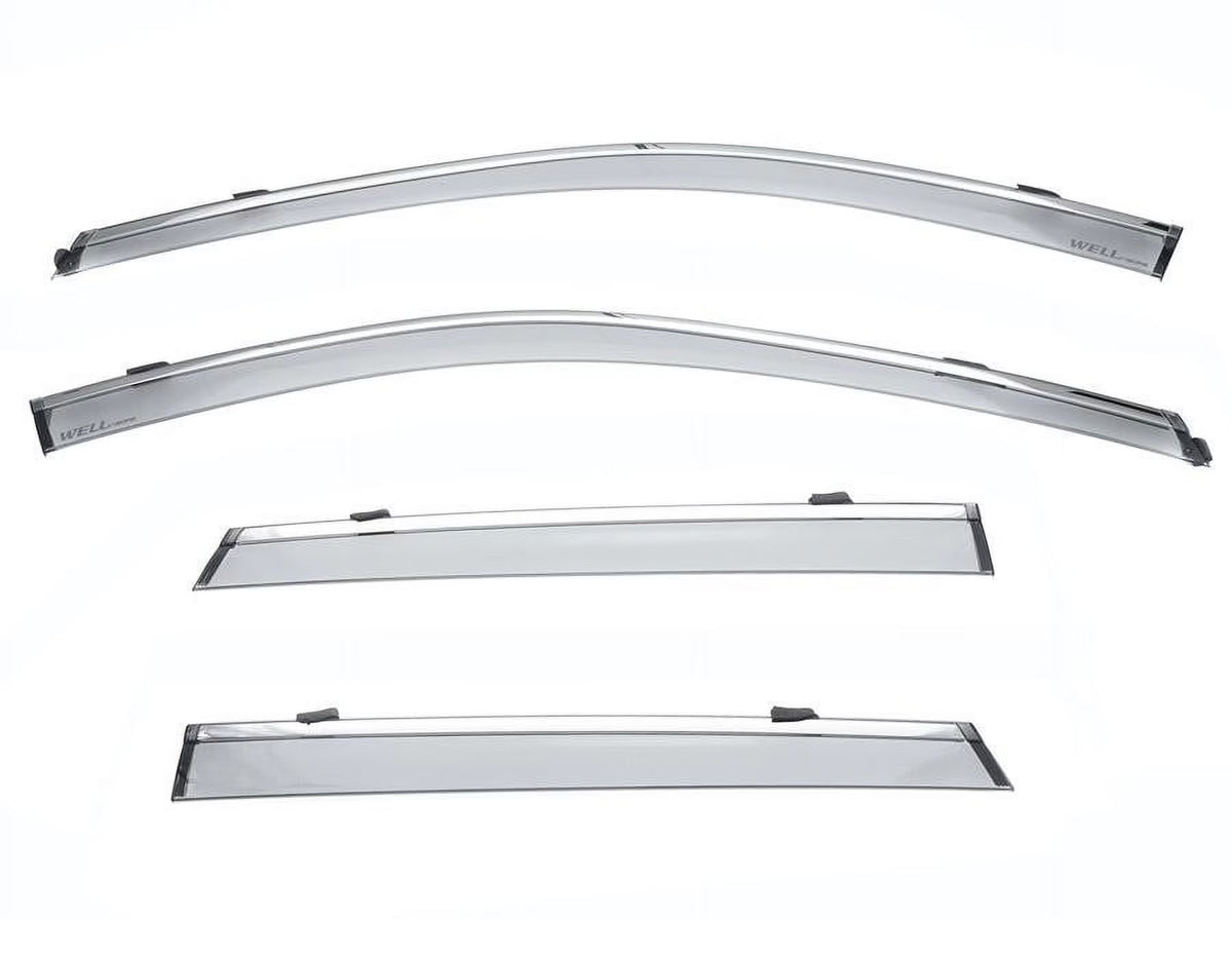 Side Window Visors with Chrome Trim for Subaru Outback W479
