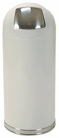 White Round Trash Can X97478