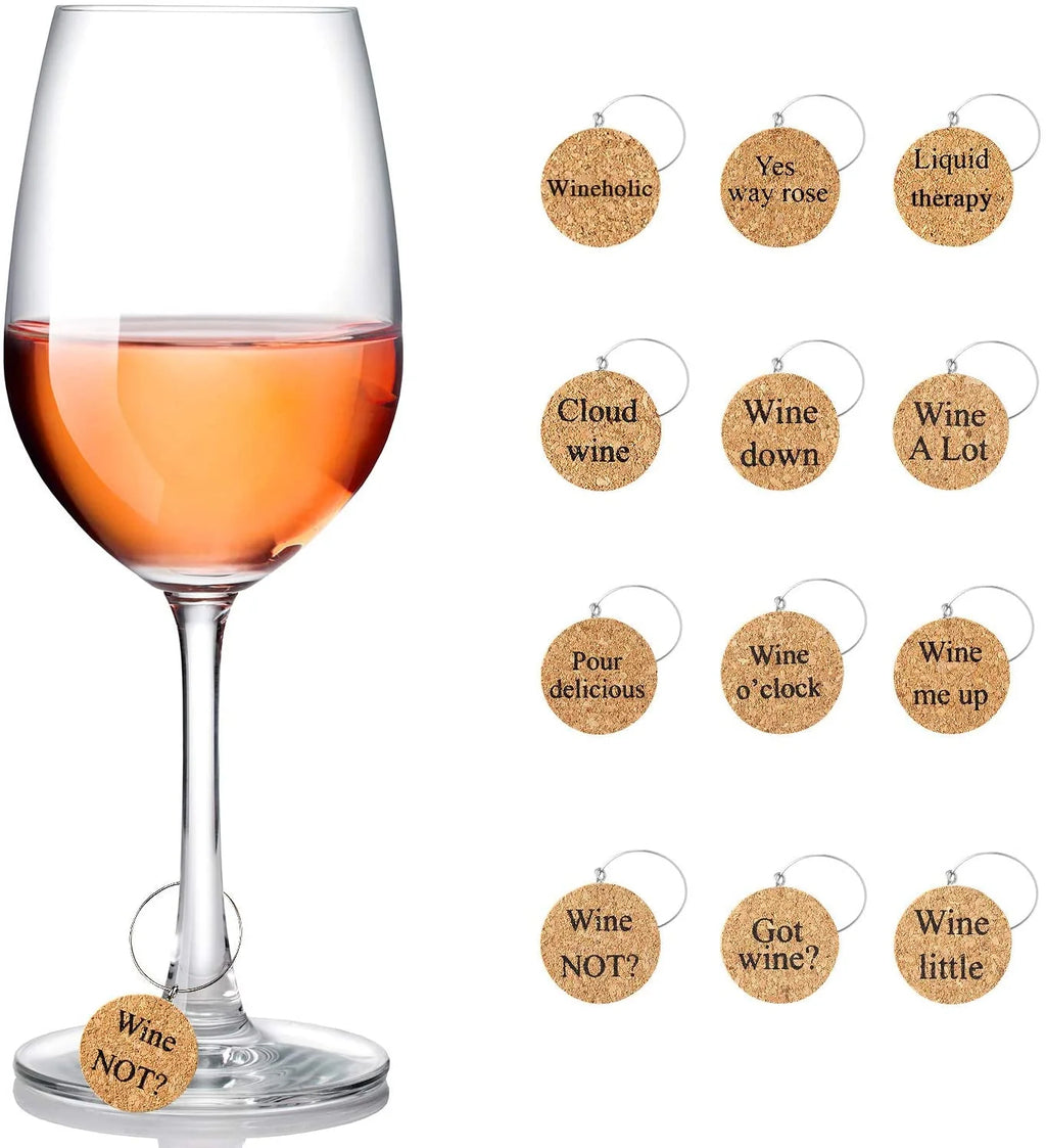 12 Pieces Wine Glass Charms Drink Markers H47236