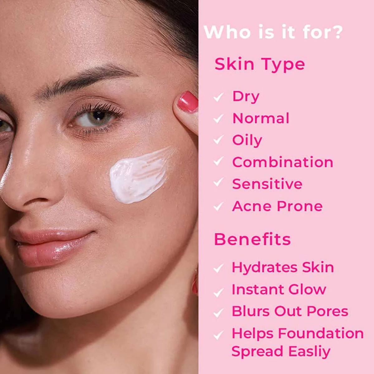Moisturising & Hydrating Primer 50 Gm, Pink N710