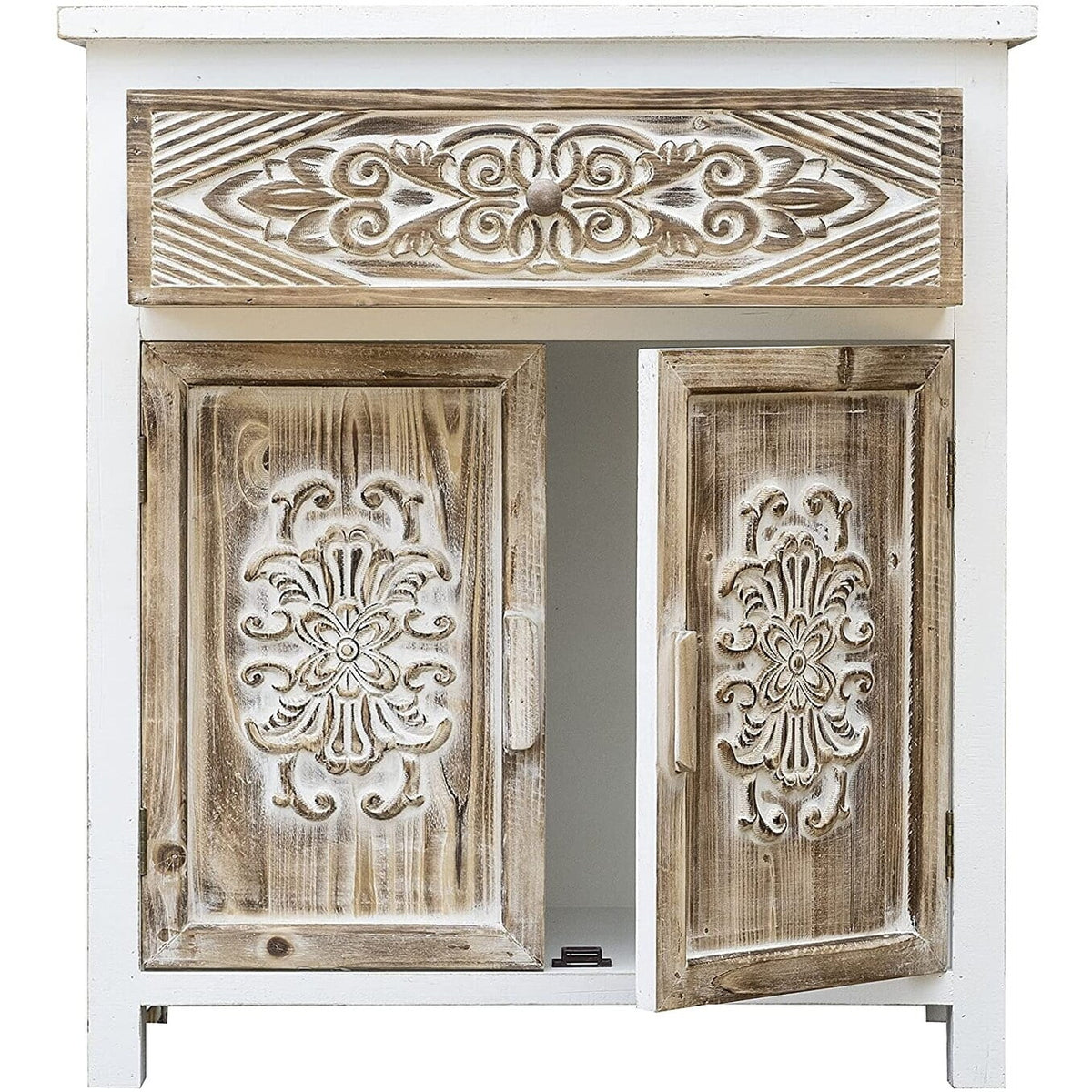 Wood Cabinet with 1 Drawer and 2 Doors V143