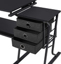 Adjustable Drafting Table with Stool and 3 Slide Drawers M767