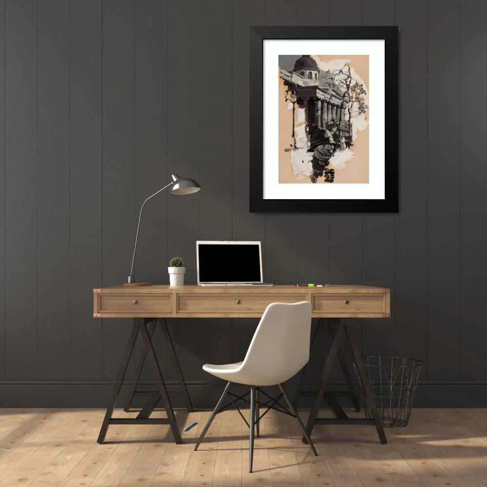 Black Modern Framed Art Print A7905