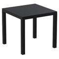 Black Resin Square Dining Table 31 inch D444948