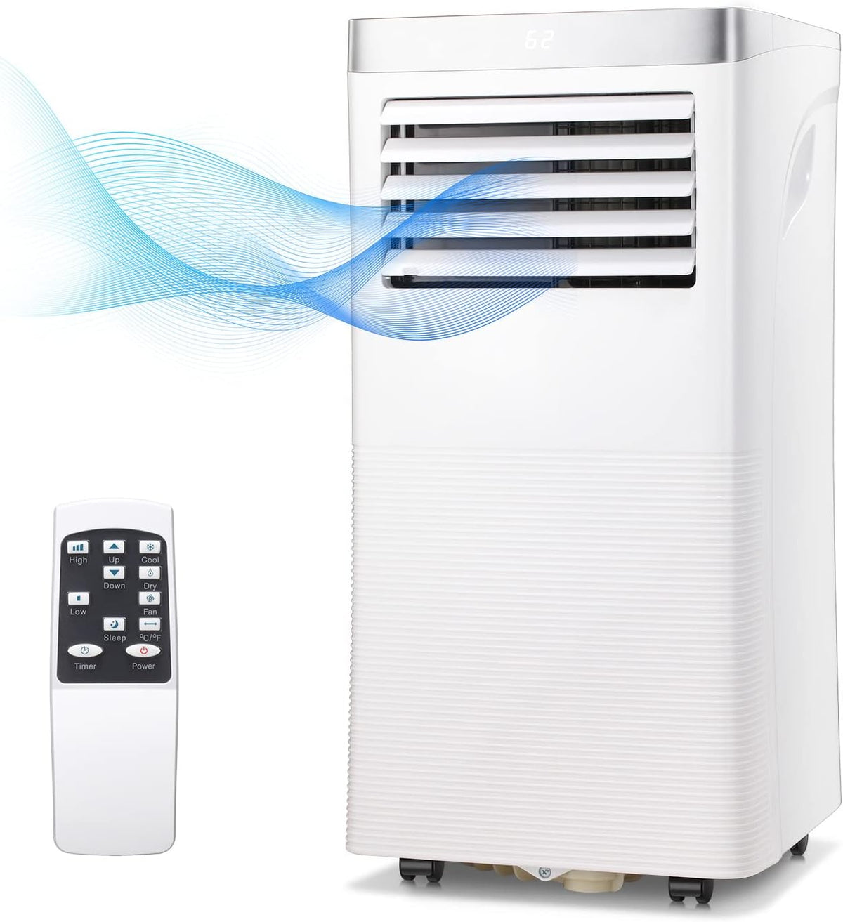 White Portable Air Conditioner with Remote Control P197206