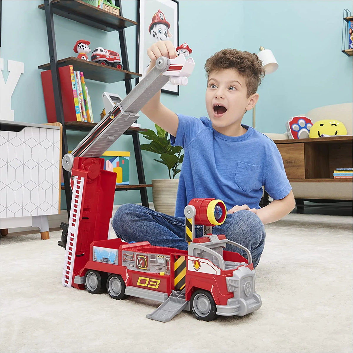 Marshalls Transforming Fire Truck with Extending Ladder, Lights, Sounds and Action Figure X686