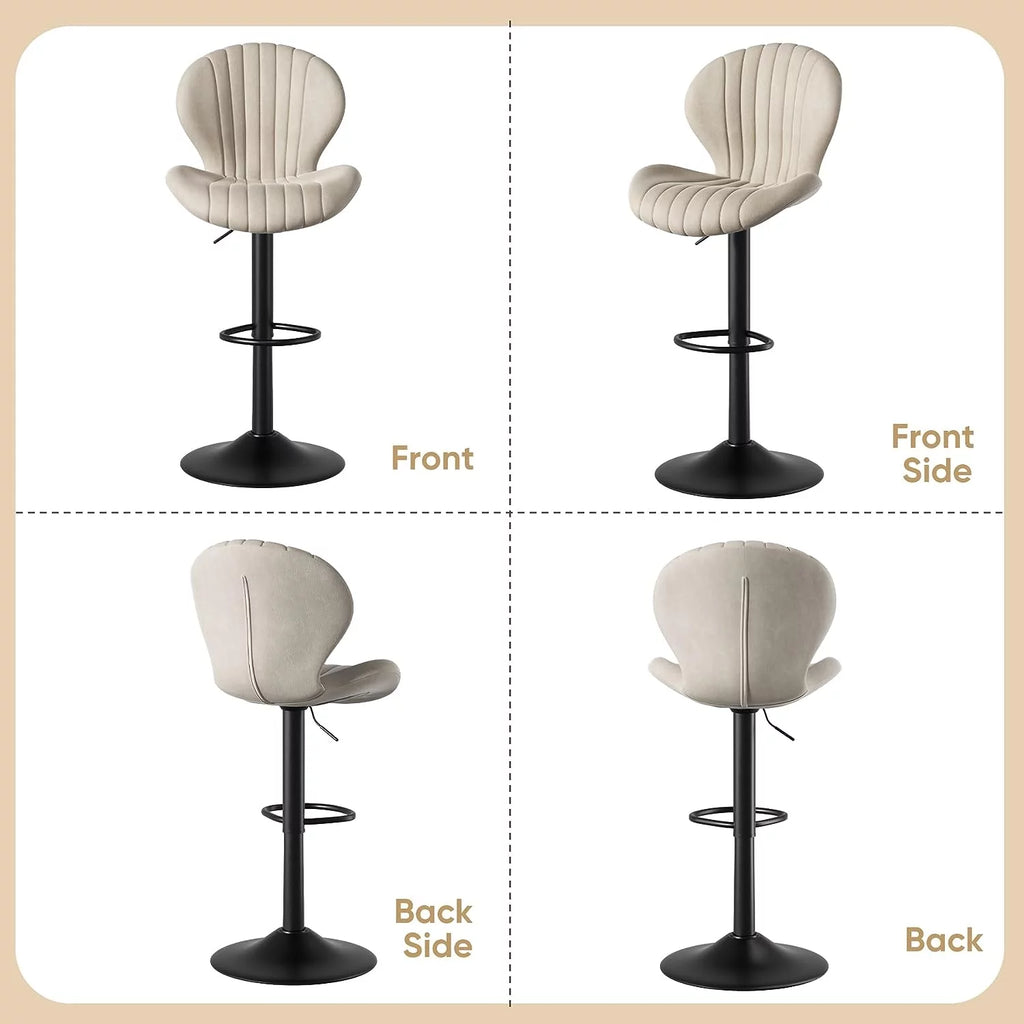 Swivel Bar Stools with High Backrest Set of 2 Q3386