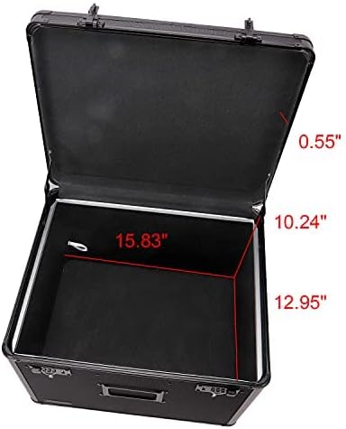 Locking File Storage Chest, Tactical Black, 16.5 x 13.5 x 12 inches D316607