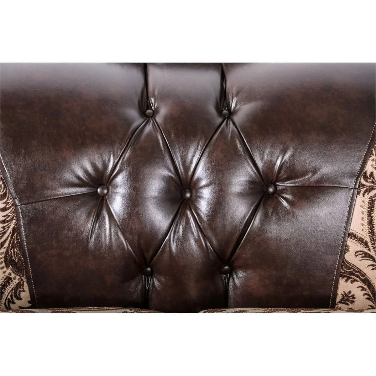Brown Faux Leather 2-Piece Sofa Set C61204