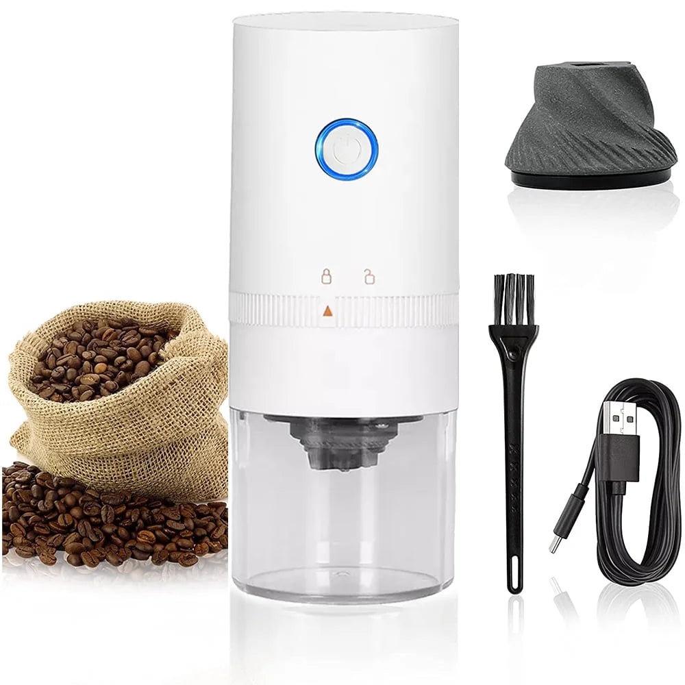 White Cordless Electric Coffee Grinder M876