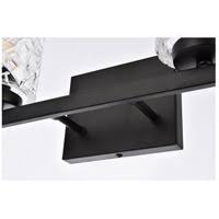 Black 4 Lights Bath Sconce with Clear Shade A90972