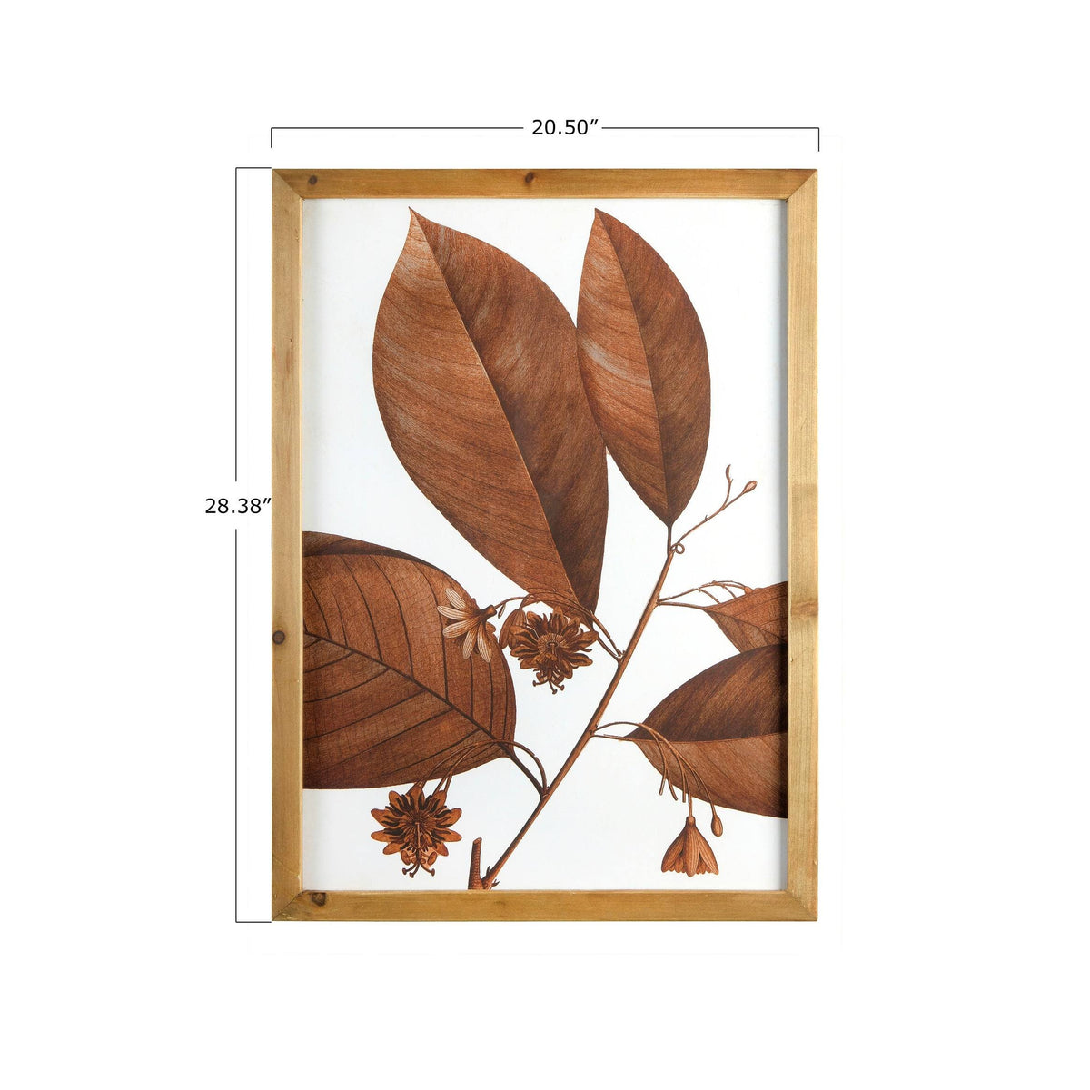 Wood Framed Orange Botanical Wall Decor (Set of 4 Designs) F136533