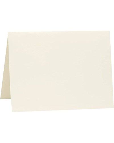 Folded Card 5 1/2 x 8 1/2 Natural White 100% Cotton 50 Qty C42976