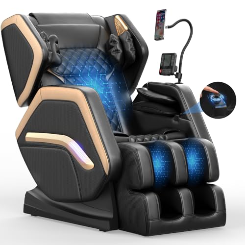 Zero Gravity Massage Chair with 10 Fixed Rollers, Heating, Bluetooth Speaker I81282