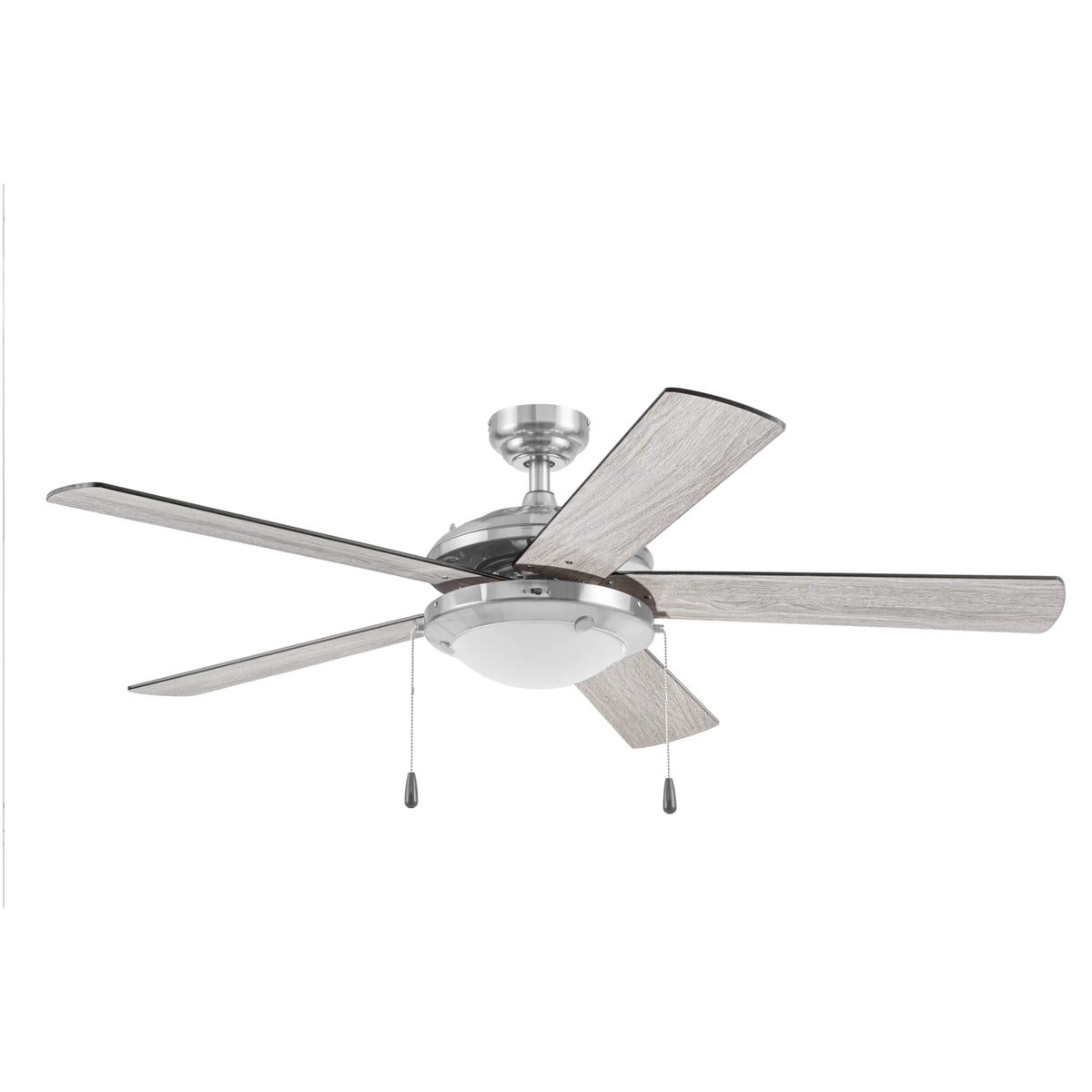 52" Satin Nickel Ceiling Fan with Light E515
