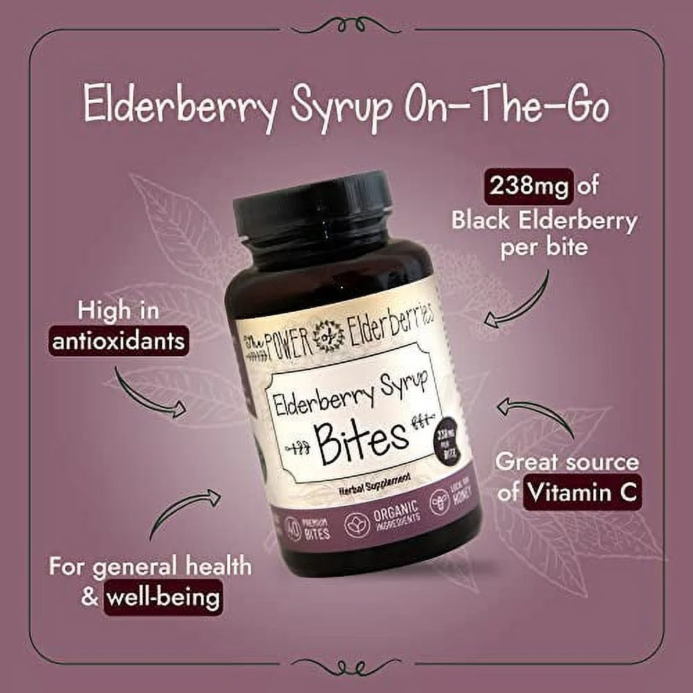 Vegetarian Elderberry Syrup Bites 40 Count M755538