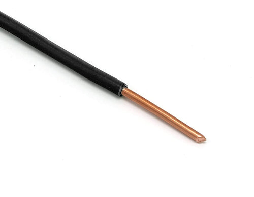 10 AWG Insulated Solid Copper THHN/THWN Wire 600 Volts Black Y35564
