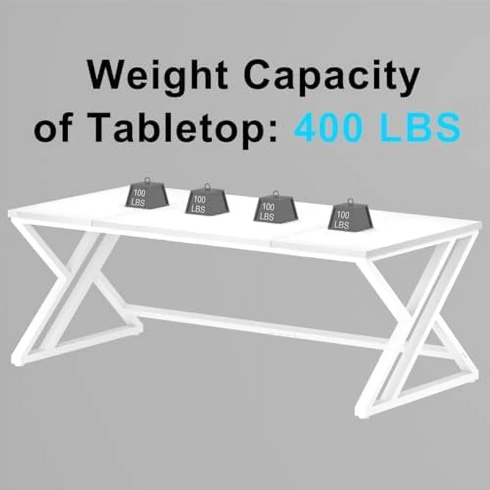 70.8" Long Wood Metal Double Workstation Desk N995