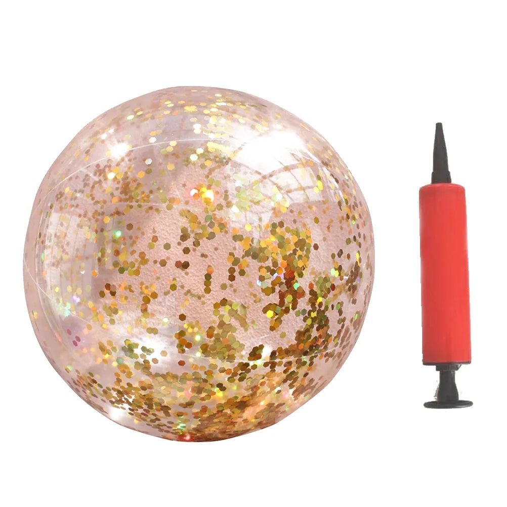 Transparent Glitter Ball Beach Balls B535789