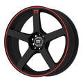 Matte Black Wheels with Red Stripe Y918775