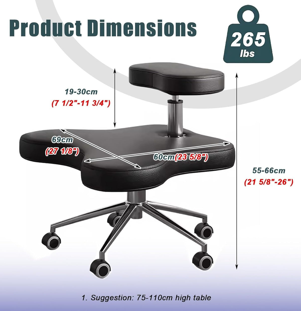 Adjustable Armless Kneeling Chair Q3788