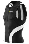 Compression Top with Zip Black/White S F821