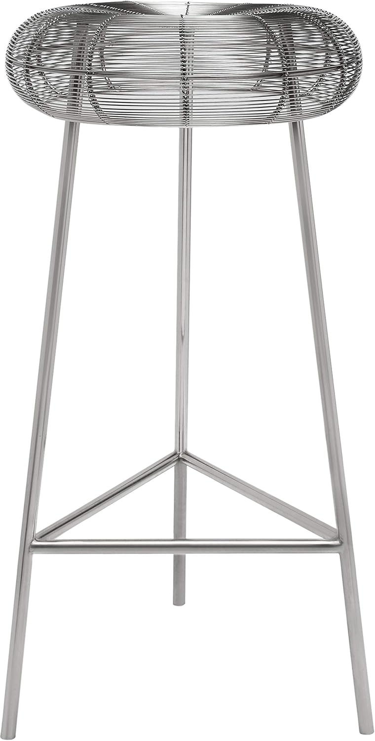 Silver Counter Height Metal Stool O3443