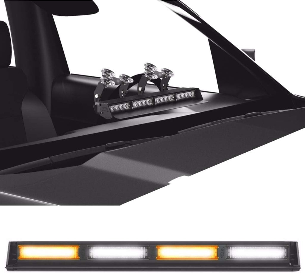 Blue/Blue 4 Head LED Strobe Light Bar with Cigarette Lighter Plug T704