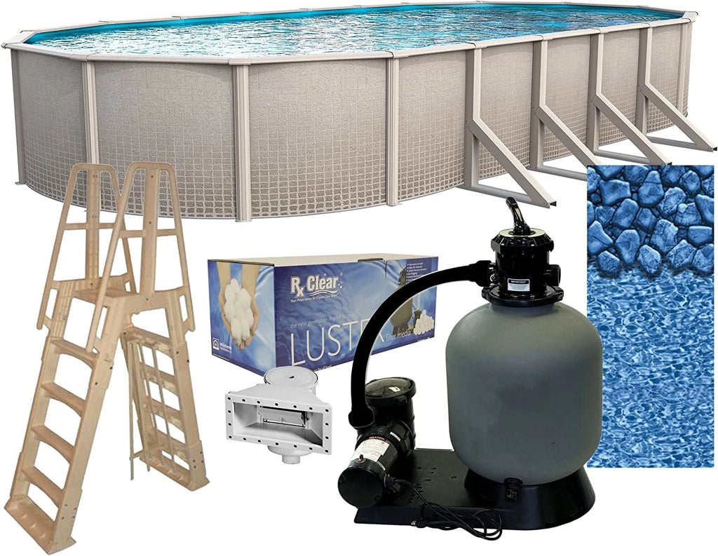 15' x 30' Oval 48 Wall Above-Ground Swimming Pools R6521