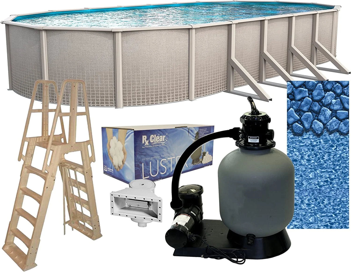 15' x 30' Oval 48 Wall Above-Ground Swimming Pools R6521