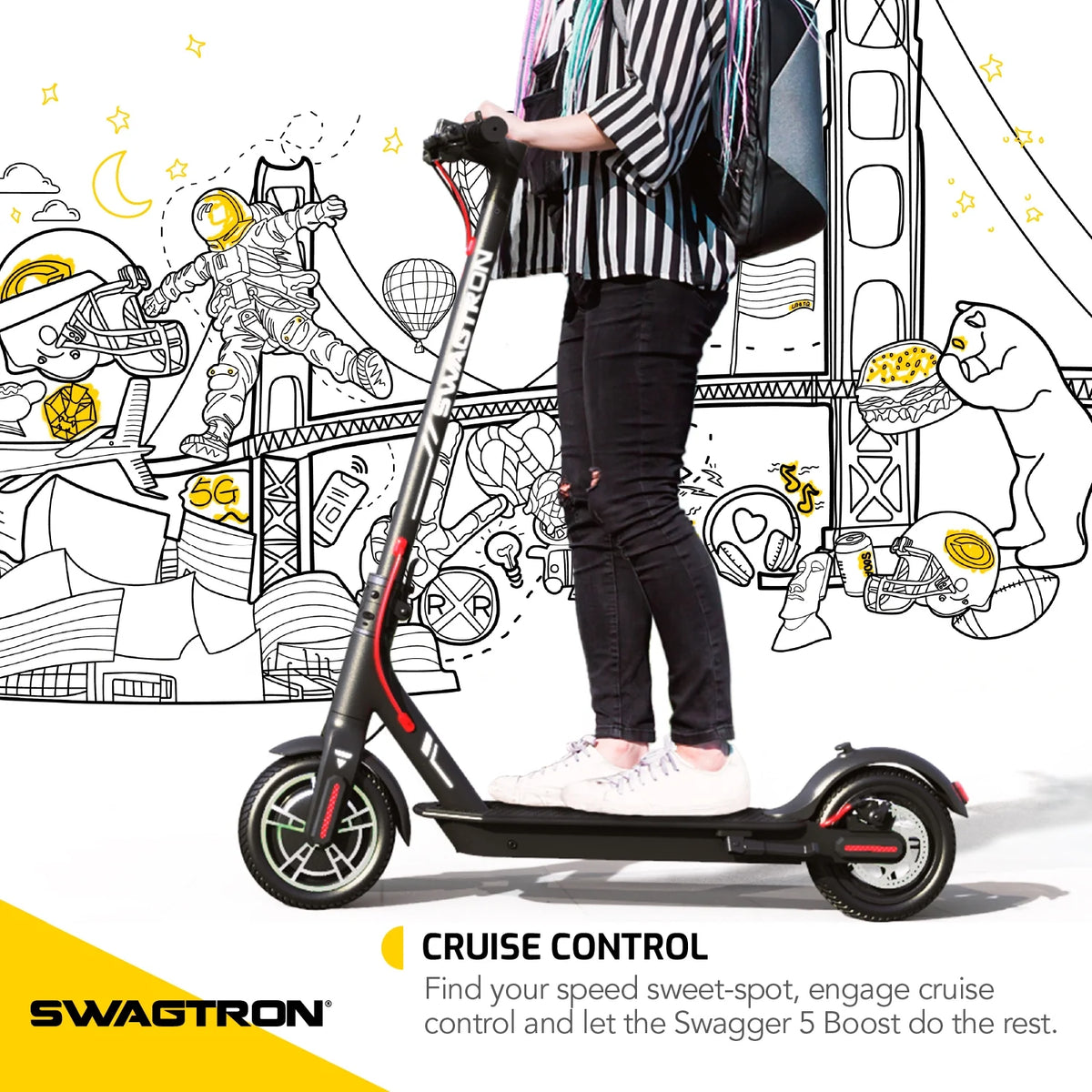 Electric Scooter, 320 lb Weight Limit, 8.5 Inch No-flat Tires, 300W Motor, Quick Folding, 18 Mph K224515