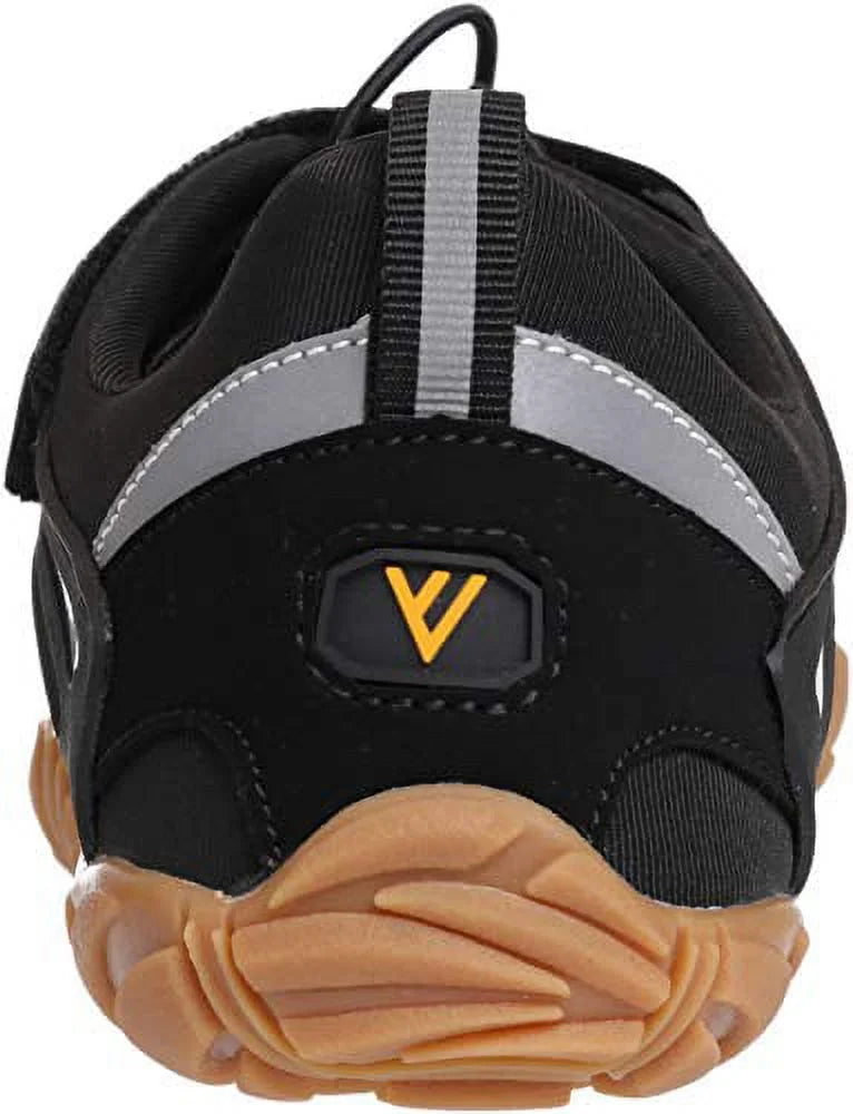 Black Wide Toe Box Minimalist Barefoot Trail Running Shoes T906033