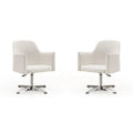 White Faux Leather Accent Chair (Set of 2) Q944
