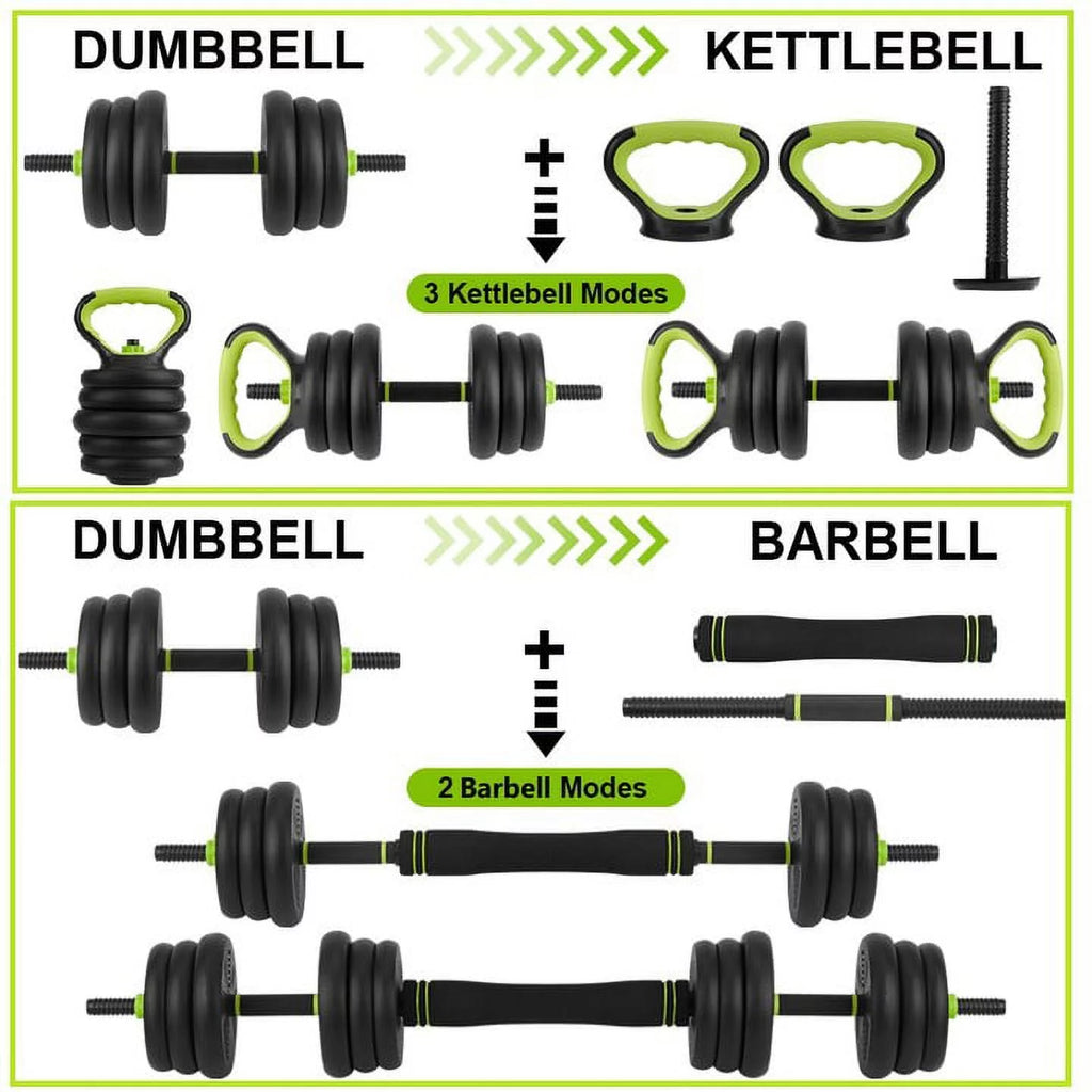 Adjustable Dumbbells Set 4 in 1 Non-slip Handles E481