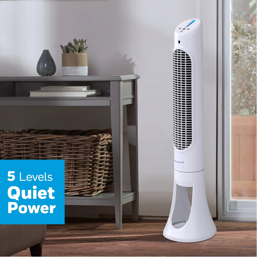 Black QuietSet Oscillating Electric Tower Fan P248