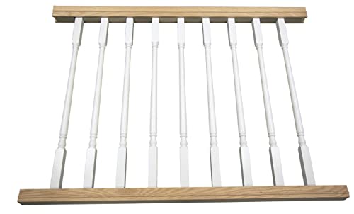 Primed White Wood Colonial Stair Rail Section Kit (7 foot 6 inches) G8727